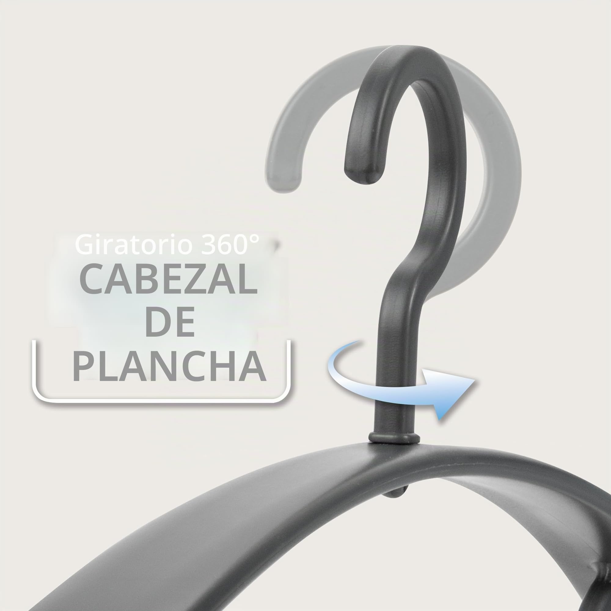 Vileda Juego de 3 Perchas 3 en 1, Antideslizantes, giratorias 360°, hasta 5 kg de Carga