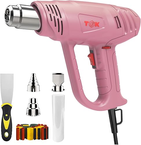 Pistola de calor, TGK Kit de pistola de aire caliente resistente de 1800 W, 122   1202  con ajustes de temperatura dual con 6 accesorios de boquilla disponible en Yaxa Costa Rica