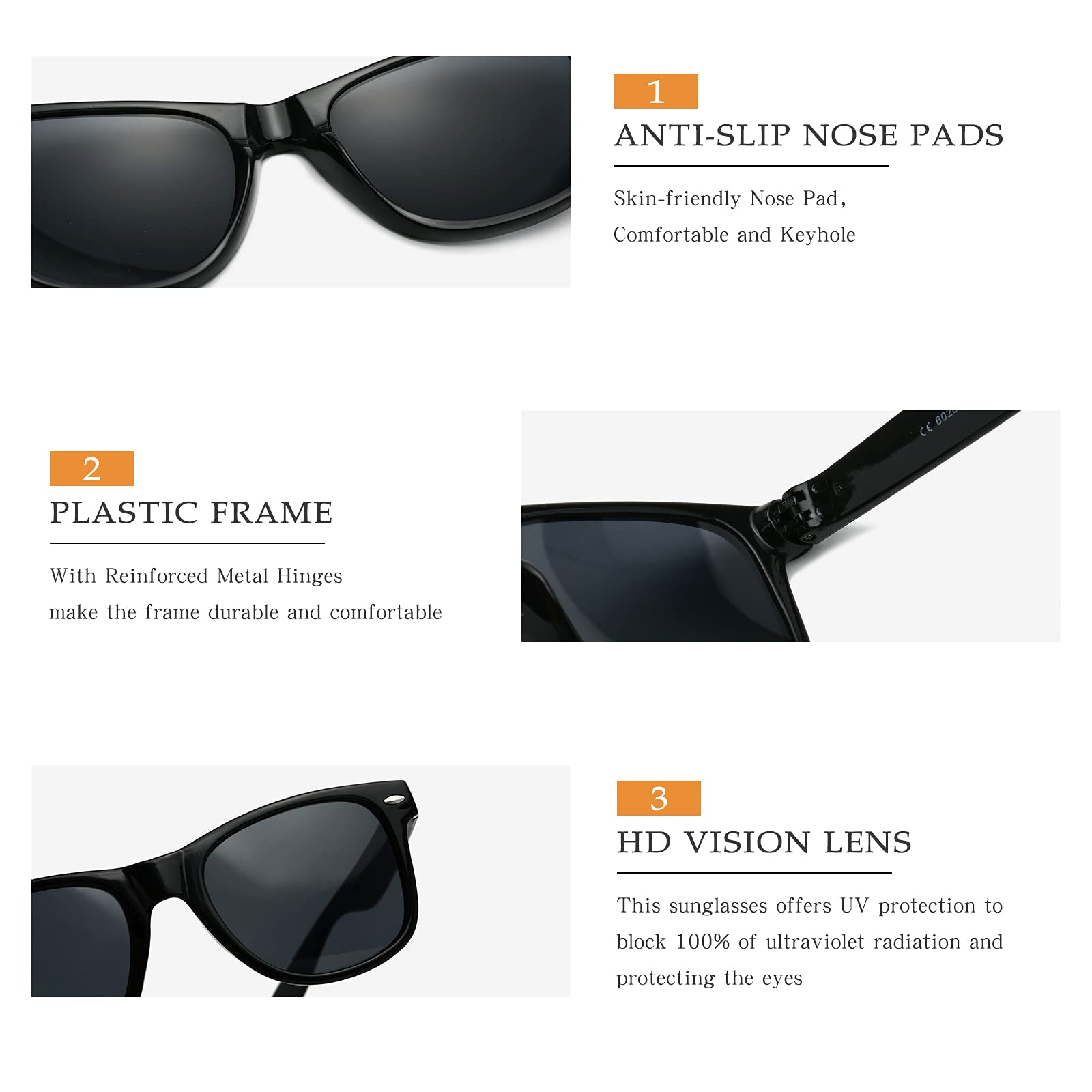 YQVIE Paquete de 20 lentes de sol para adultos, para hombres y mujeres, a granel, estilo retro de los años 70, 20negro, Large