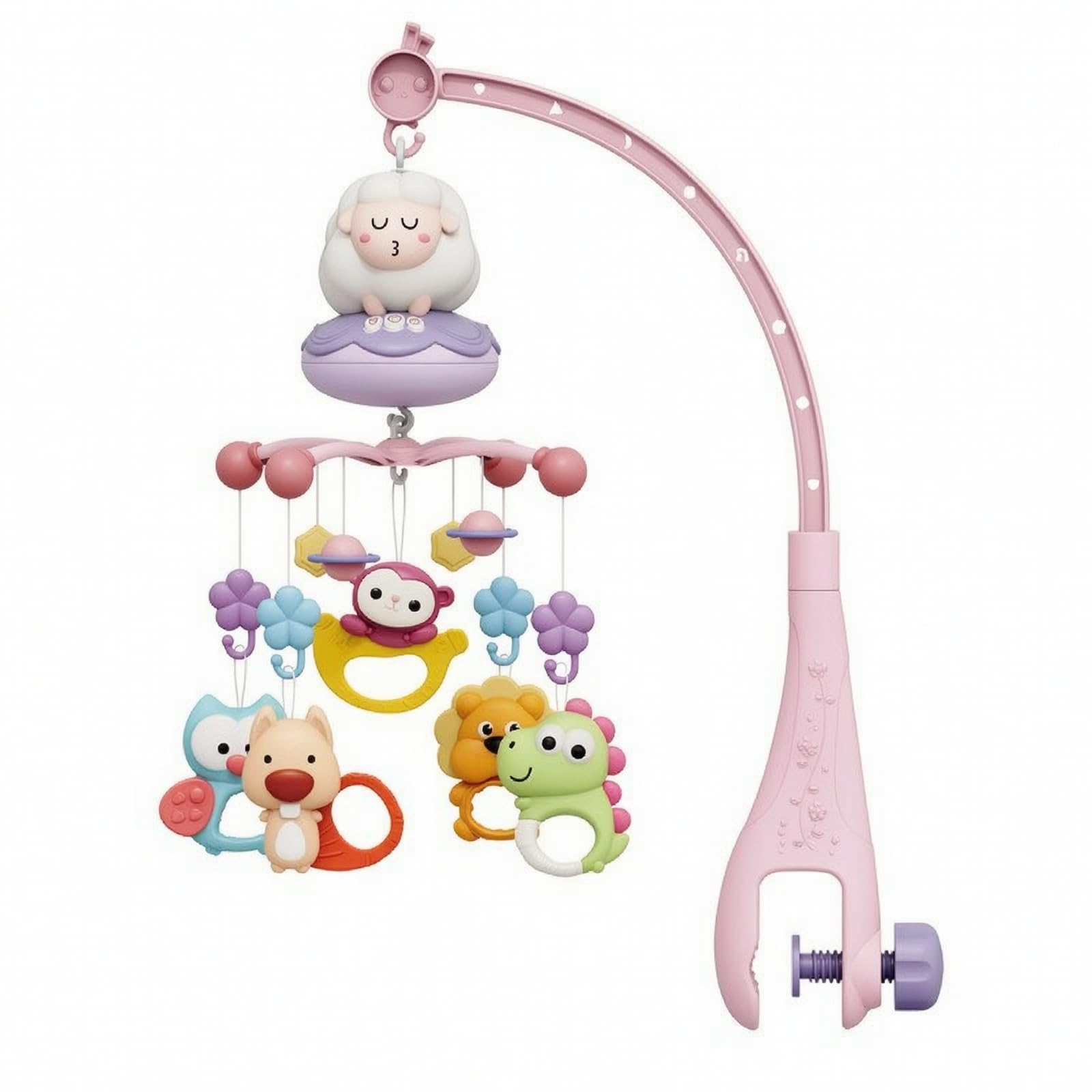 Mobile da Culla con Sonagli | Telecomandato, Regolabile, Giocattolo, per Camera dei Bambini,