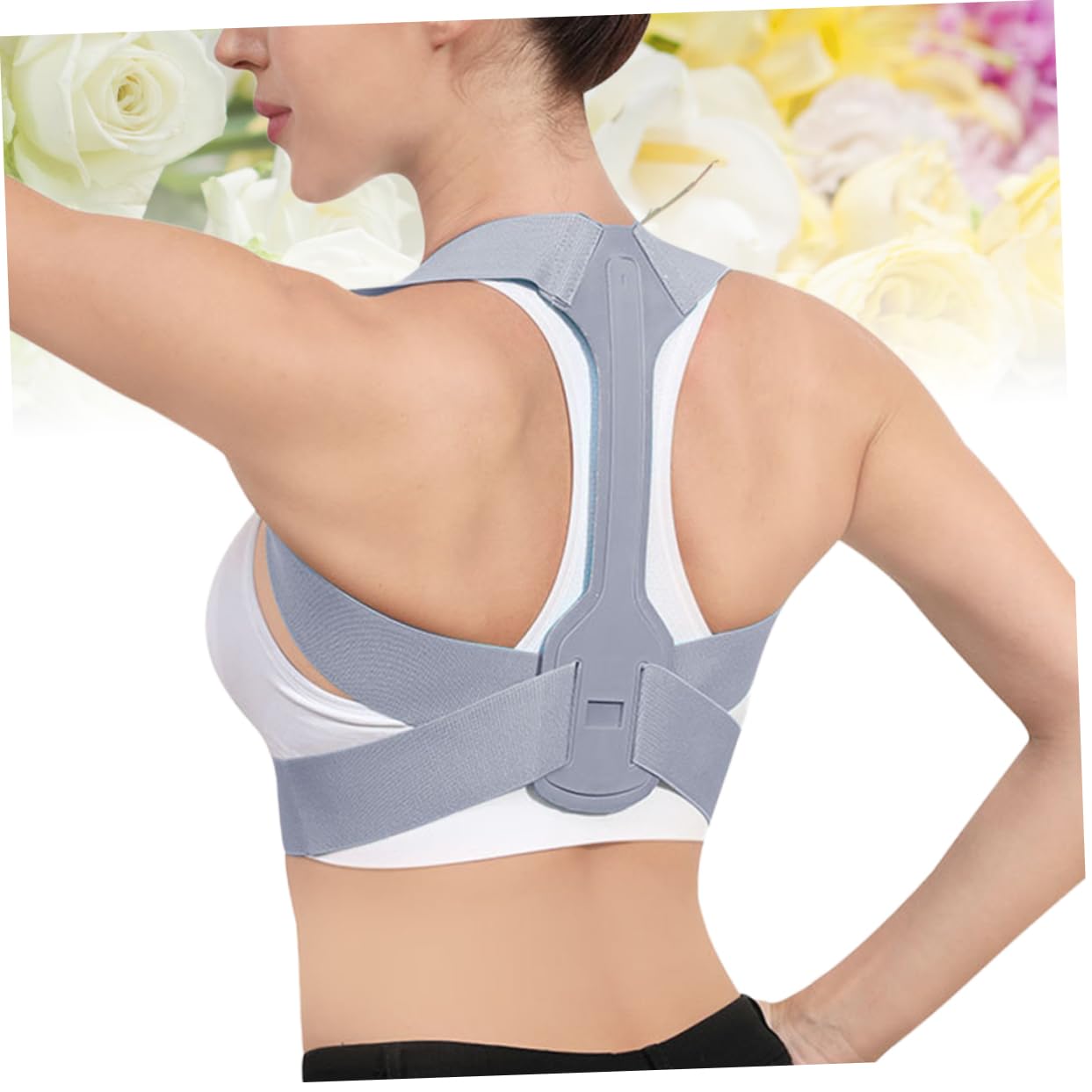 SEWOART 1pc Sitting Posture Belt Belts for Men Belts for Belts Humpback Men Posture Belt Mens Girdle Men Belt Shoulder Belt for Belt Hunchback Corrector Grey