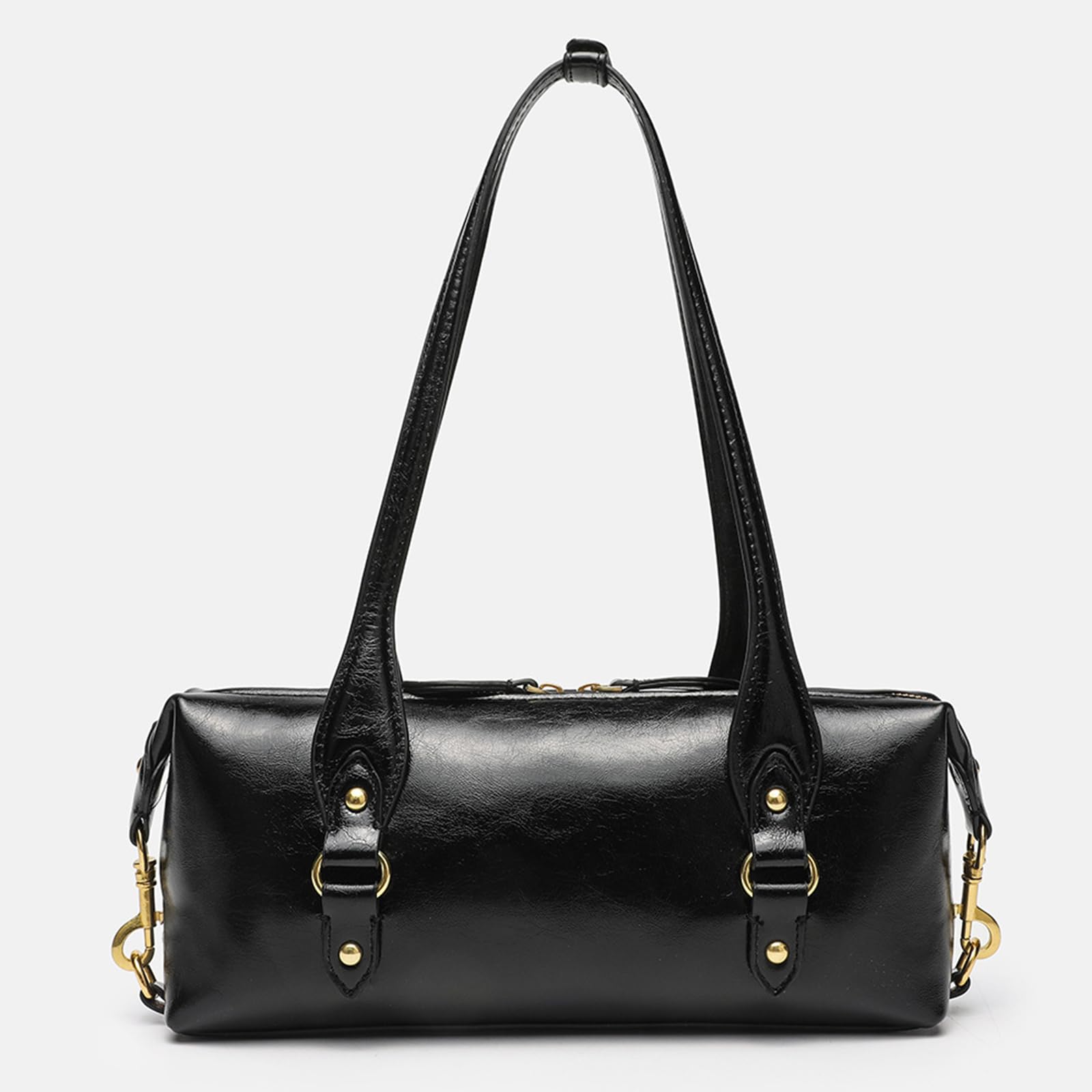 Bolso de mano de piel sintética de gran capacidad para mujer, con asa superior, con cremallera, adecuado para la oficina diaria y salidas