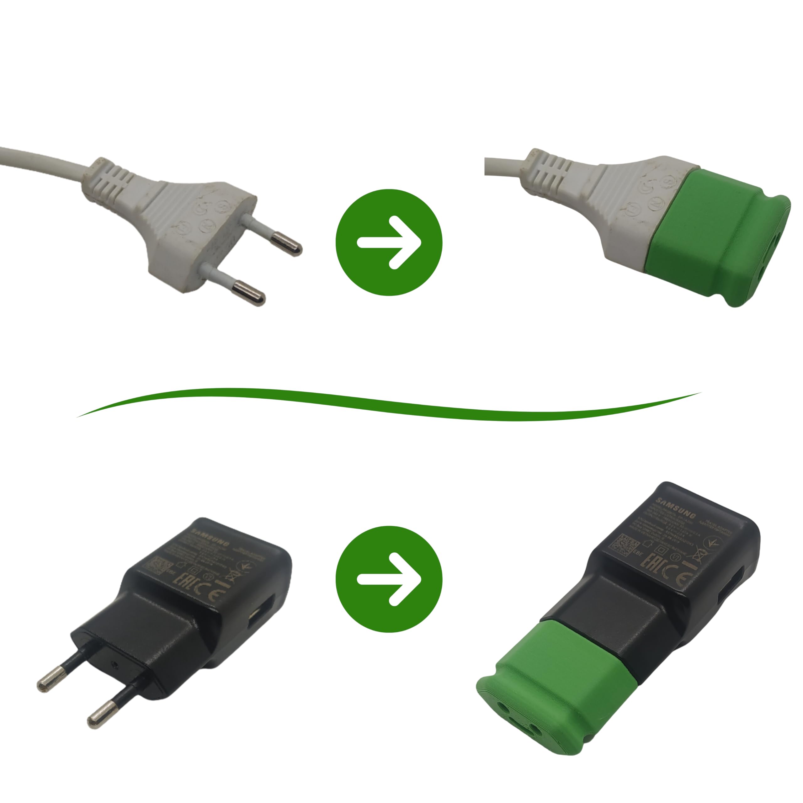Lot de 4 Capuchons de Protection câble Électrique – Câble EU CEE 7/16 – Anti-Poussière, Anti-Corrosion – Pour Chargeur, Lampe, USB – Éco Responsable – Made in France – Protection bébé