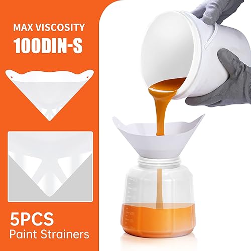 Miniatura 4 de DOLOMITE Pulverizador eléctrico de pintura, pistola de pulverización HVLP de 450 W con contenedor de 47.3 fl oz, 3 boquillas, 5 filtros, cepillo de