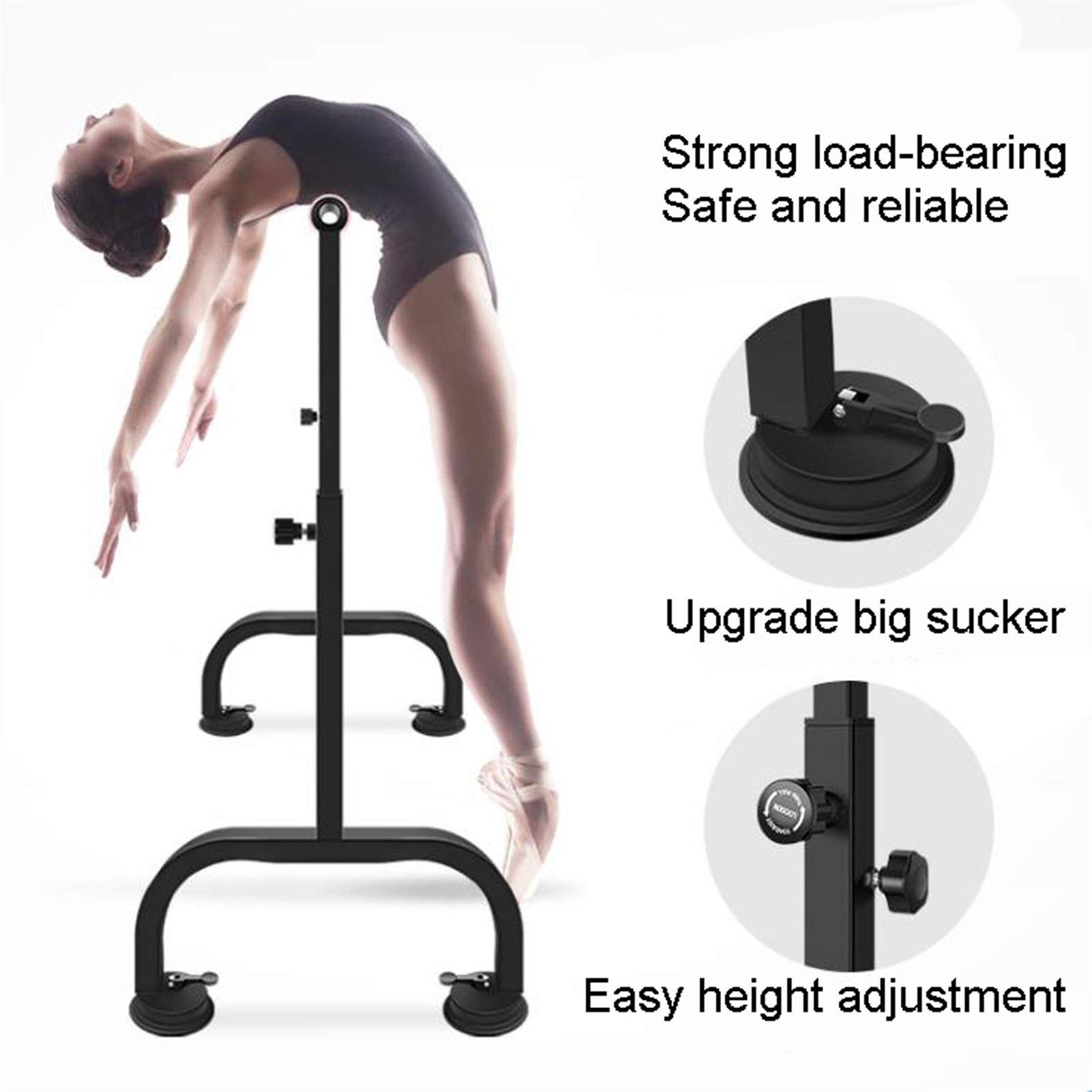 Ballettstange, Ballettstange, Ballett-Mobile, Ballettwaage, Ballett, Tanzen oder aktive Workouts, gut ausbalanciert, die sichere Vakuumbefestigung, kein Bohren erforderli,Pink 2m