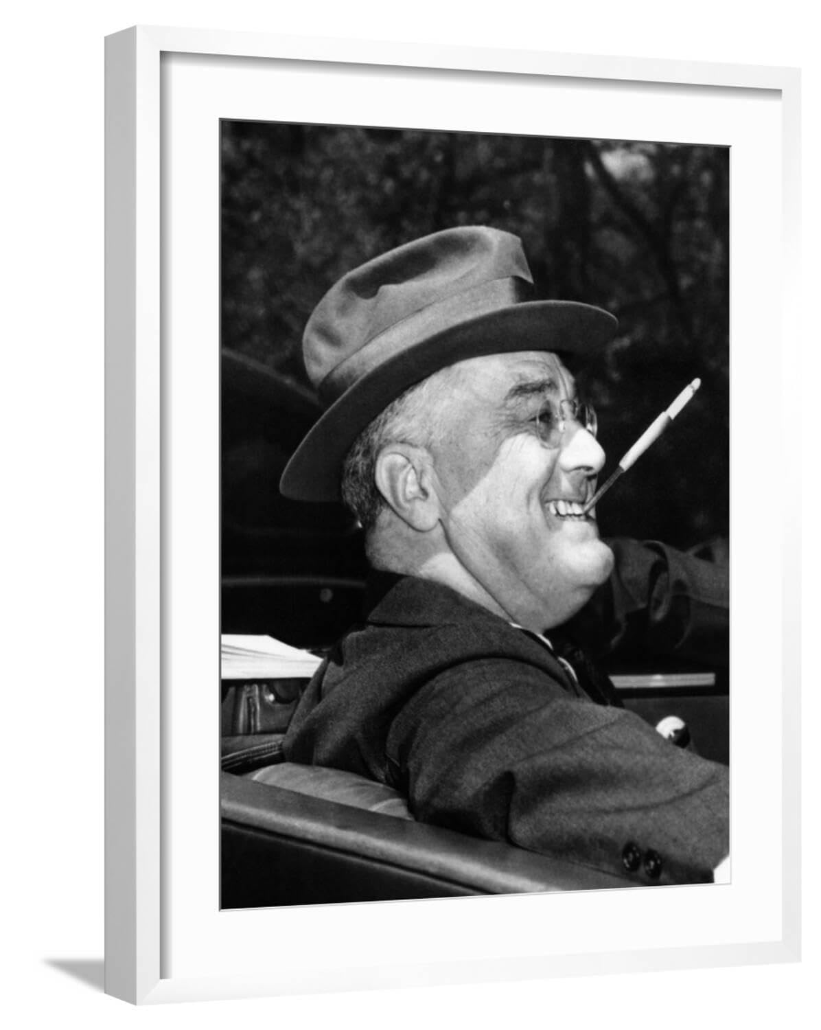 roosevelt tobacco President Franklin D. enjoys a smoke, Nov. 1938. (AP Photo Stock Photo Vintage Original Label, 1930s FDR