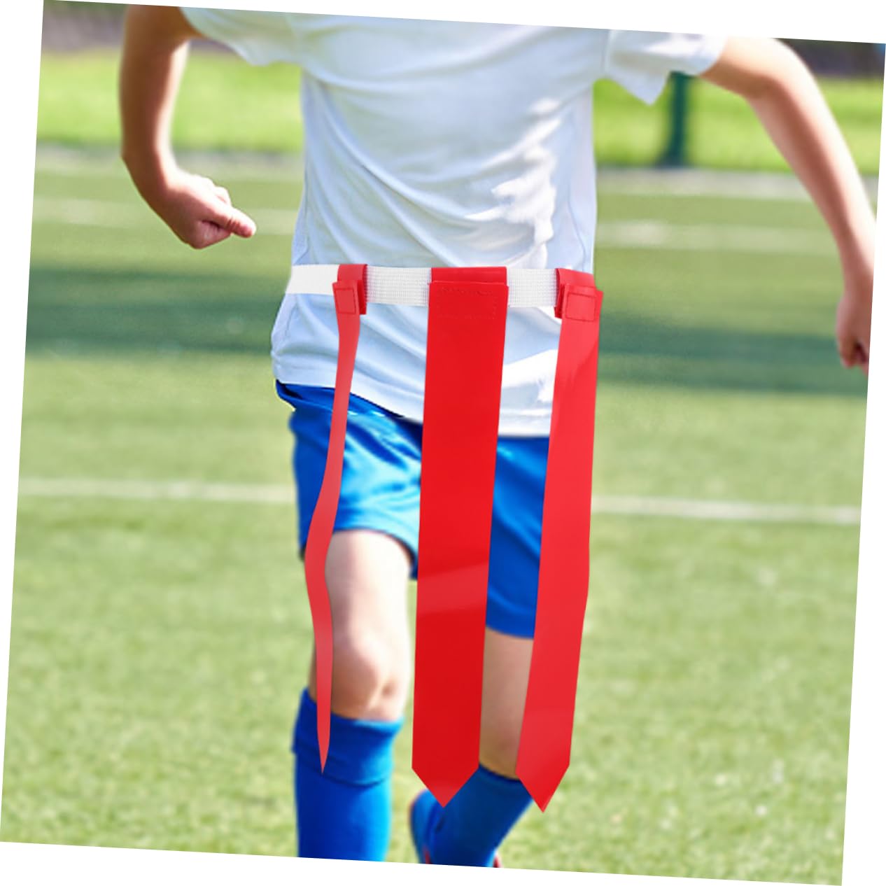 HONMEET Flag Football Belts Set 4pcs Flags on Belts Rugby Waist Flags for Training