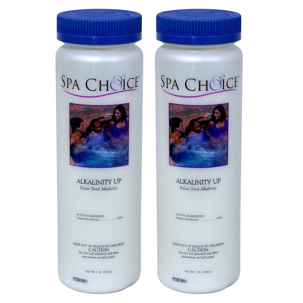 SpaChoice1-Pound 2-Pack Premium Alkalinity Up, Alkalinity Increaser for Hot Tub, 100% Sodium Bicarbonate, Made in USA