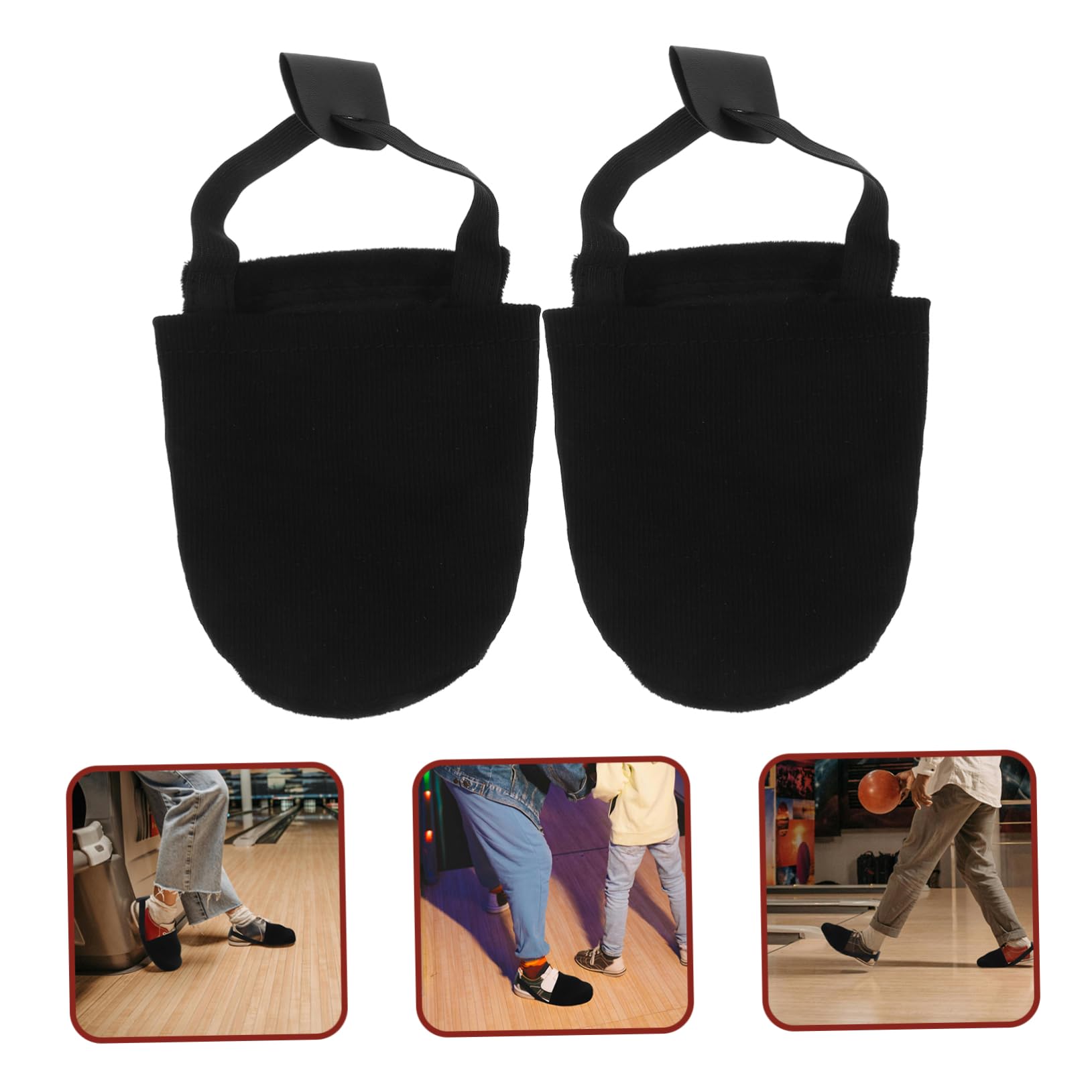 VANZACK 5pairs Bowling Shoe - Sports Slider Accessories for Men Women Premium Cloth Material Flexible Design Fits Shoe for Bowling Games and Practice