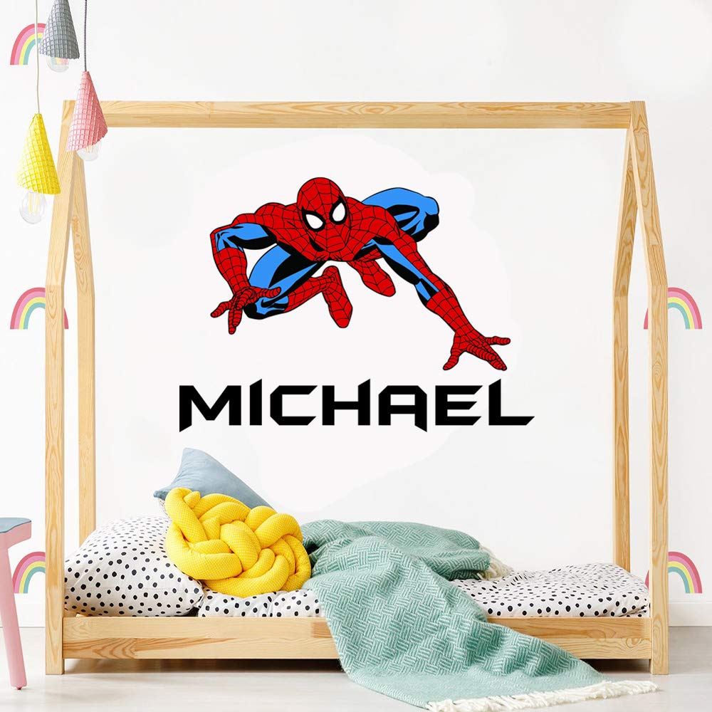 Buy Spider Man Decal Custom Names Personalized Name Spider Man Super