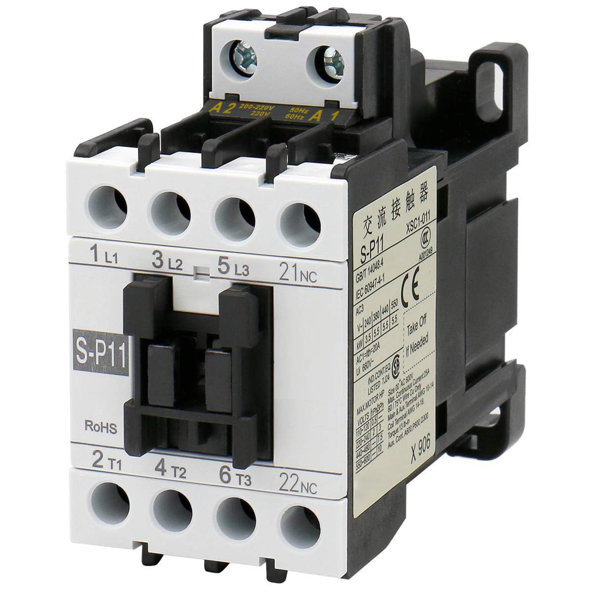 Heschen Magnetschütz, S-P11, 3 Phasen NO, 220 V 50/60 Hz, für Stromkreissteuerung