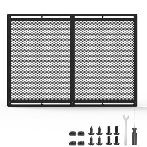 Kessainely RV Entry Screen Door Grille Upgraded Adjustable 16-32 in Width 21.25 in Height Metal Entry Screen Door Protector Camper Screen Door Grill RV Door Defender