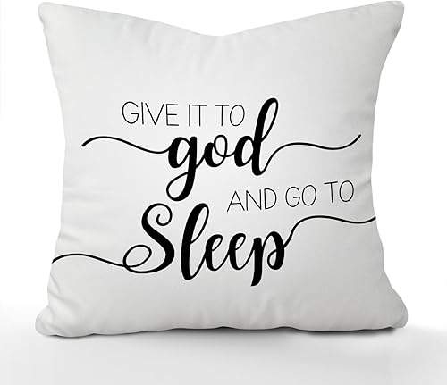 Funda de almohada para el hogar, dale a Dios y ve a dormir, funda de almohada reversible para sofá dormitorio, sala de estar, patio, religión, sofá,