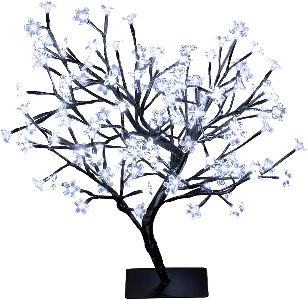 The Christmas Workshop 72210 60cm Blossom Tree / 128 Bright White Lights/Energy Efficient LEDs/Mains Operated/Steady On Light Pattern