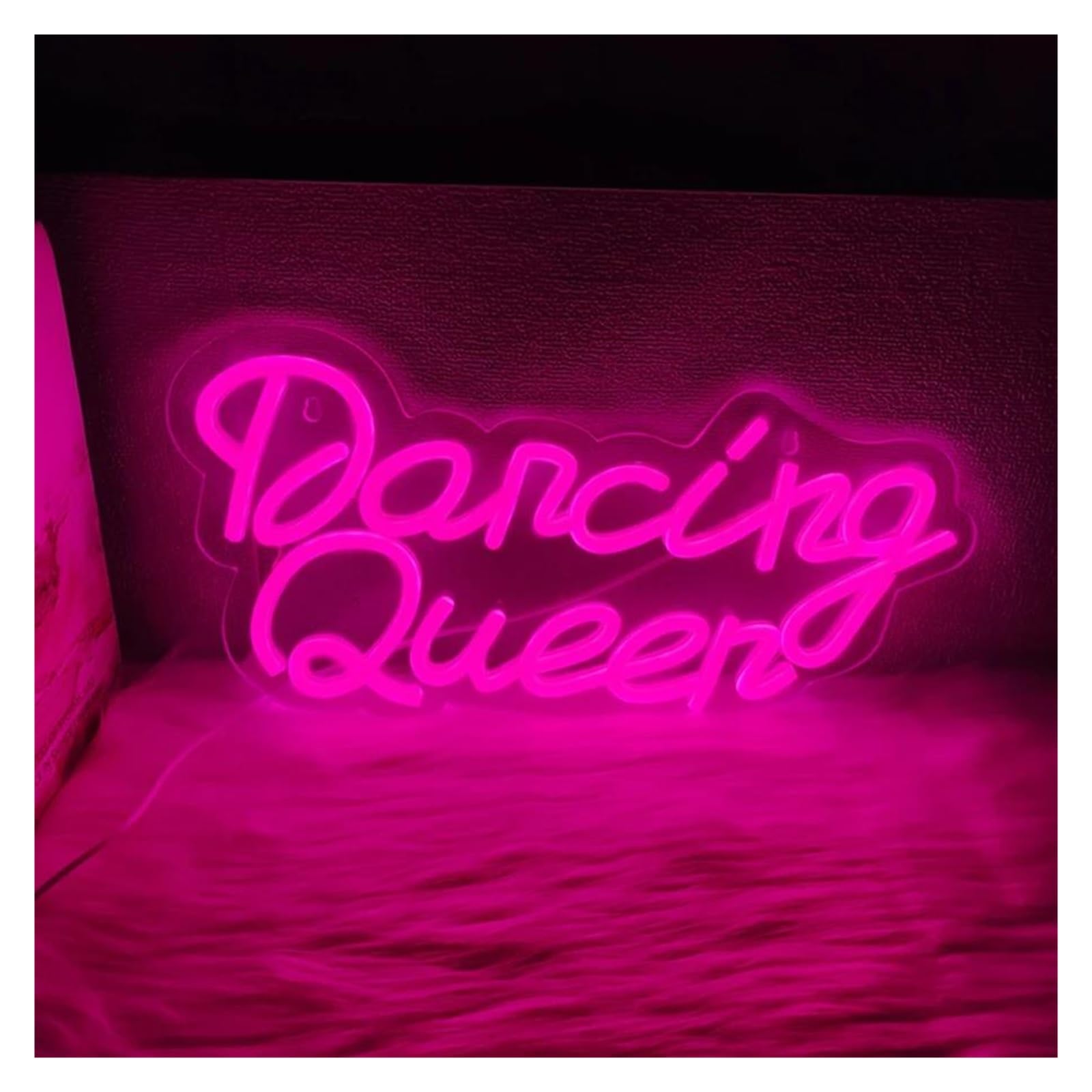 Scritta luminosa Insegna Al Neon A Dimmerabile Dancing Queen Per Gli Amanti Del Ballo, Per Feste, Bar, Sala Da Ballo, Club, Decorazione Da Parete, 36cmx18.5cm