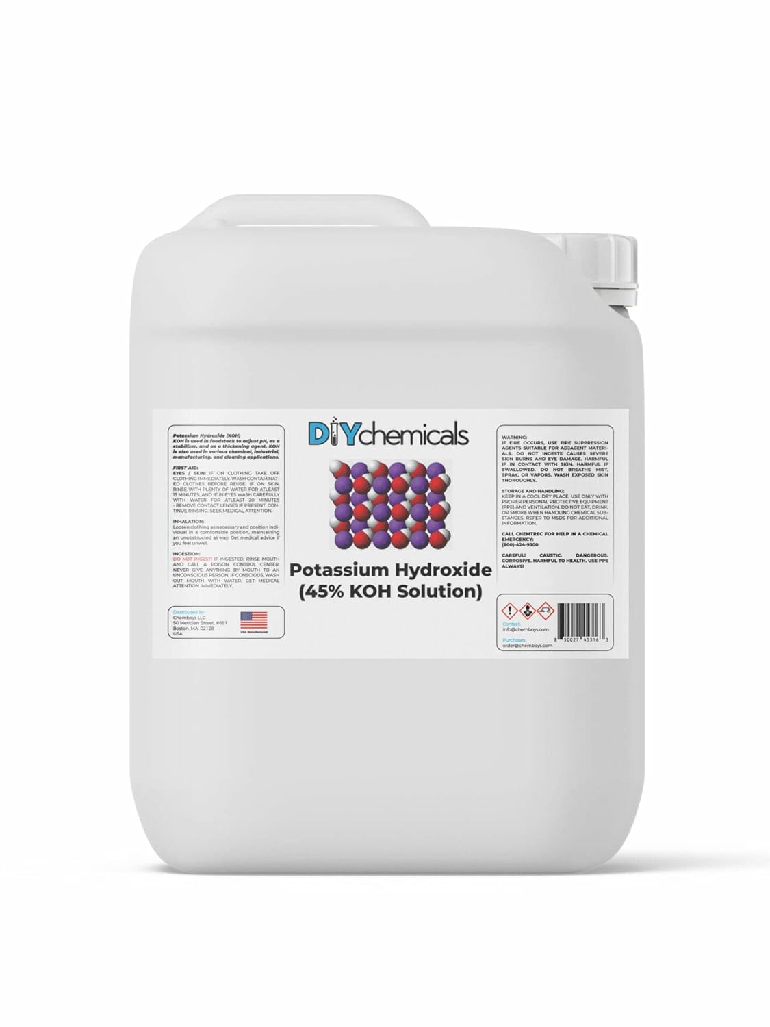 DIYChemicals Liquid Potassium Hydroxide 45% – (KOH 45%) (Pint)
