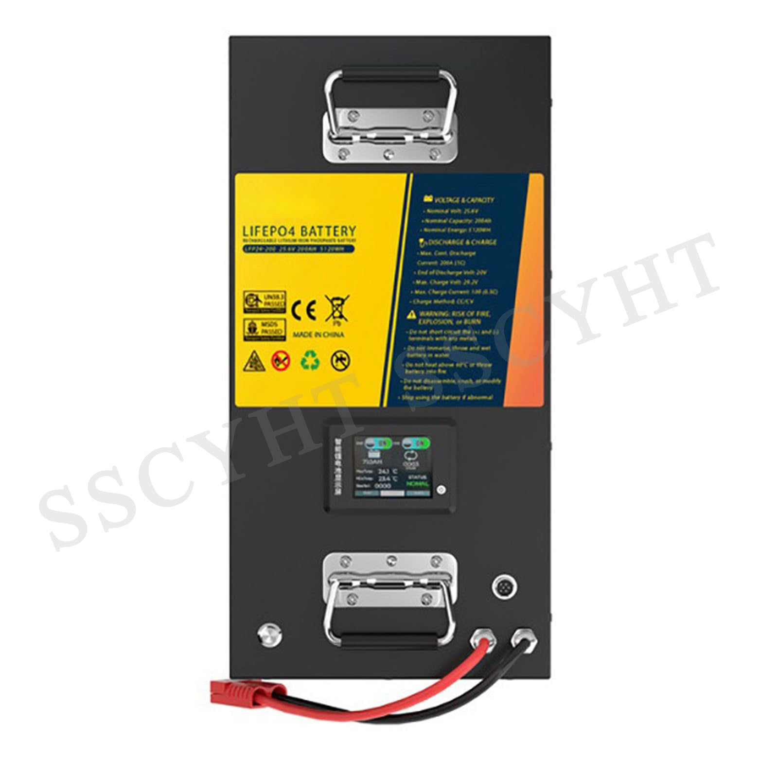 Batteria LiFePO4 24V Batteria Litio Ferro fosfato 24V 200Ah BMS Batteria Robot AGV lavasciuga Pavimenti/Carrello Golf/trasportatore/Carrello elevatore/Batteria Backup Camper