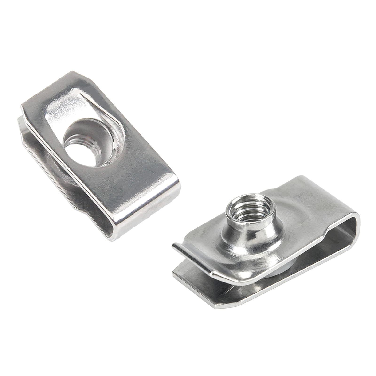 Stainless Steel Clip-On Nuts - Pack of 40 -7 Stainless Steel Clip-On Nuts - Pack of 40 -7