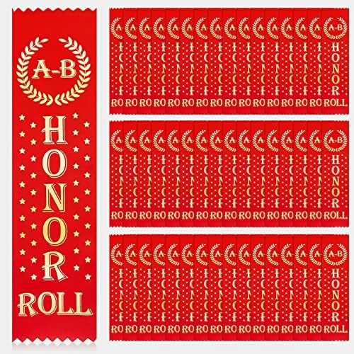 AB Honor Roll Award Ribbons Red Honorable Mention Ribbon