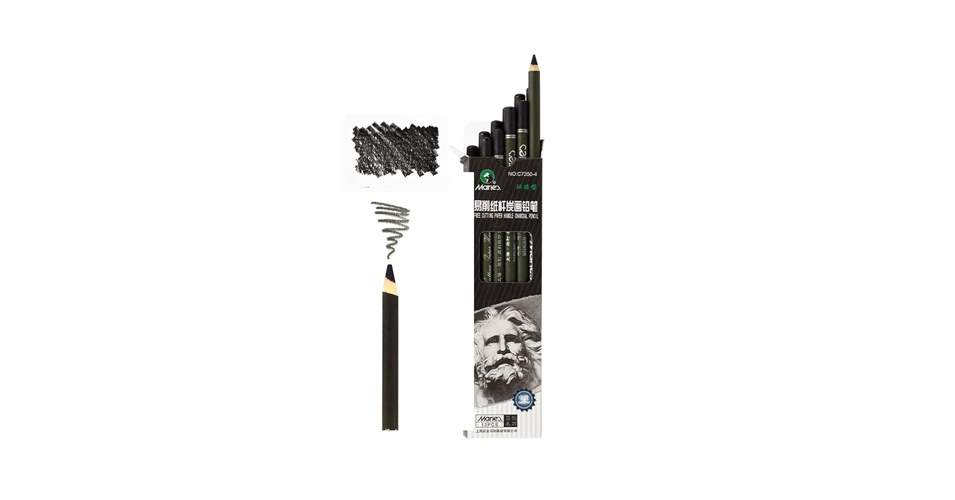 Amazon.com : Marie's Artist Charcoal Pencil 12 Piece Set