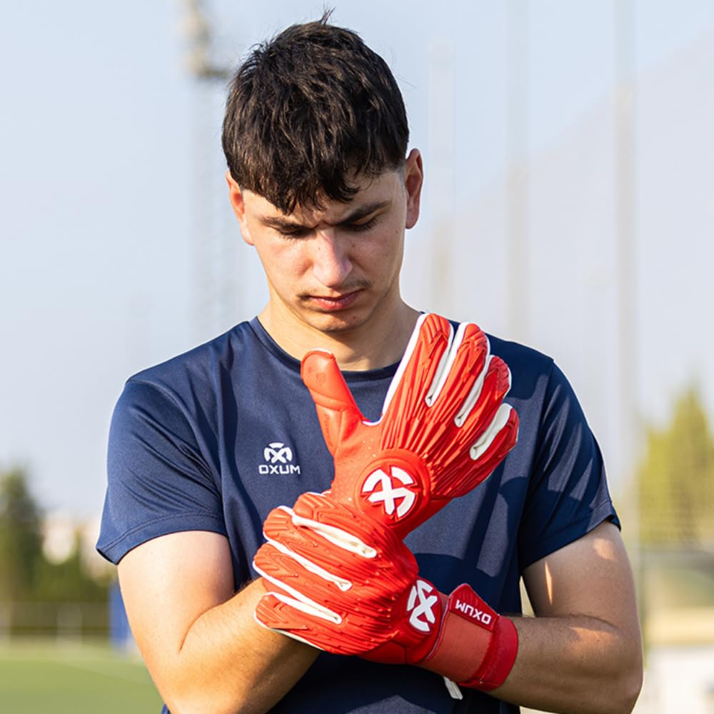 OXUM Guantes de Portero OX Pro para Adultos – Guantes de fútbol de Alto Rendimiento con tecnología Avanzada, Resistentes, con un Agarre Superior y Gran Comodidad.