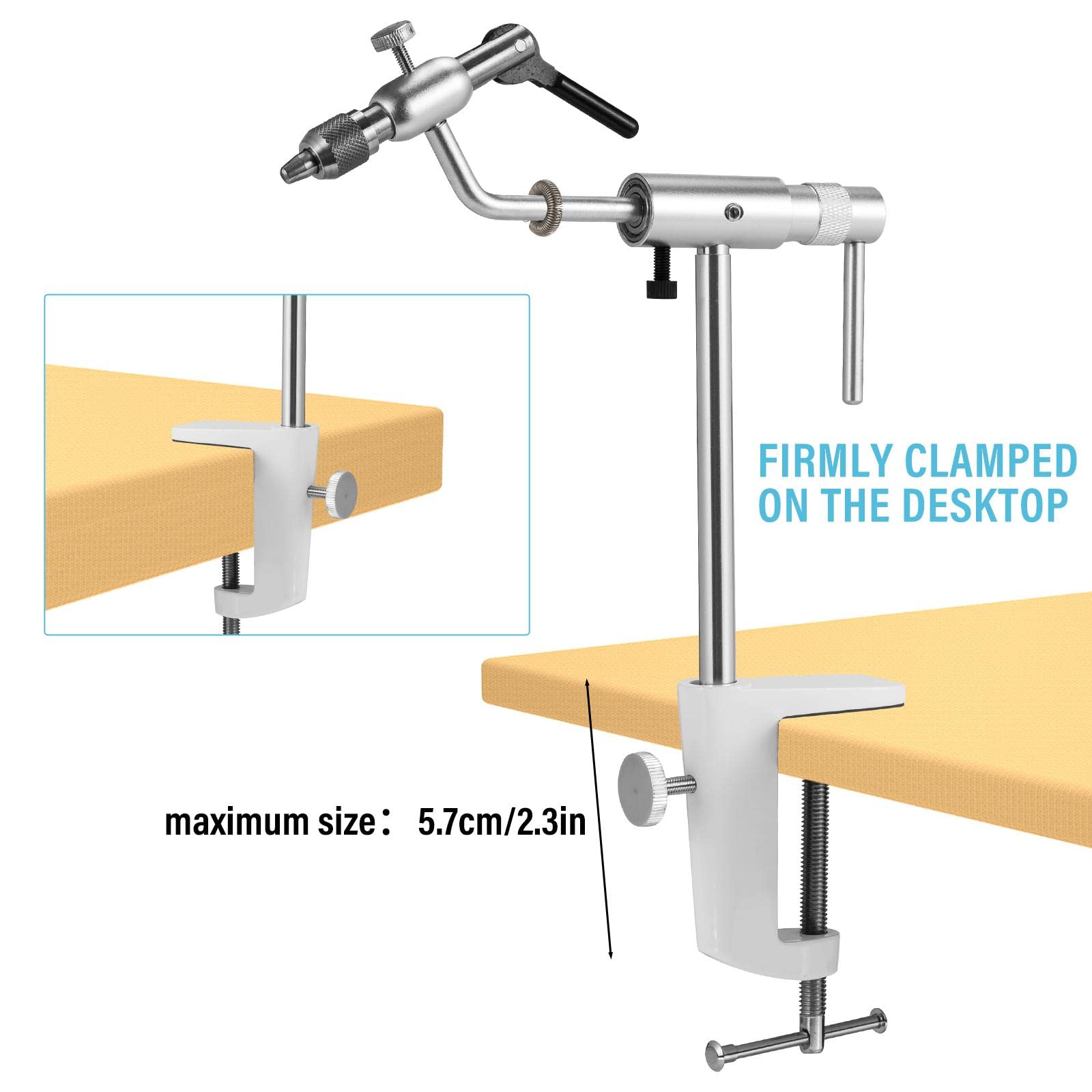 Amazon.co.jp: predolo フライタイイングバイスCクランプ360ロータリー