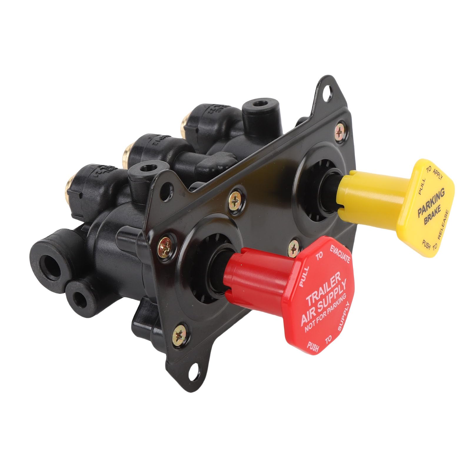 CHICIRIS Soupape de Commande de Frein de Tableau de Bord Soupape de Commande de Frein de Stationnement Pneumatique ABS Métal 3 Ports PTC de 8 Pouces Remplacement MV3 pour 800257 pour Camions Lourds