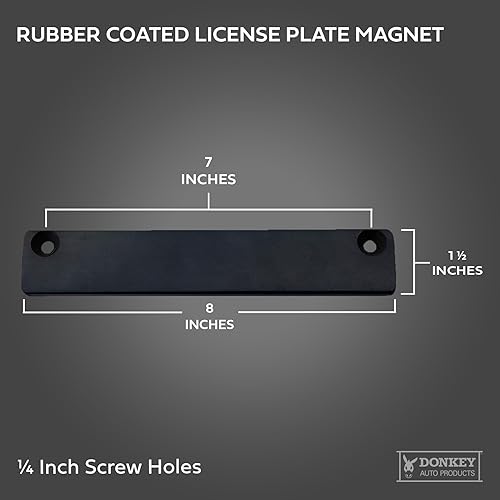 Miniatura 2 de Soporte magnético, cubierto de caucho, alta calidad, para placa de licencia (paquete con 2 unidades), mantenga asegurada su etiqueta de demostración