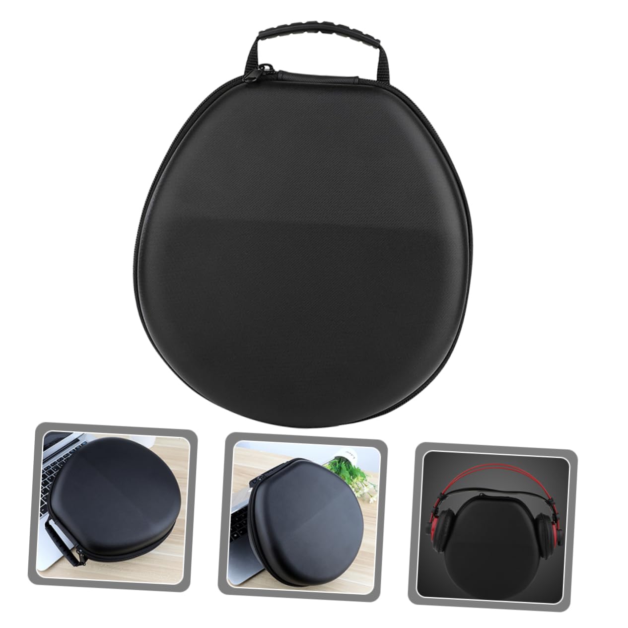 NUOBESTY Custodia Per Auricolari Portatili in Pu e Durevole Cerniera Per Evitare Cadute Per Riporre Cuffie e Accessori Elettronici Leggera e Trasportare