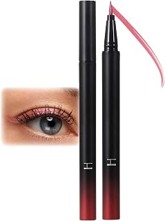 Metallic Glitter Eyeliner, Diamond Liquid Eyeliner Red, Glitter Liquid Eye Pen, Waterproof & Dry Resistant Red Metallic Eye Liner, Highly Pigmented and Durable Eye Liner for Face and Body