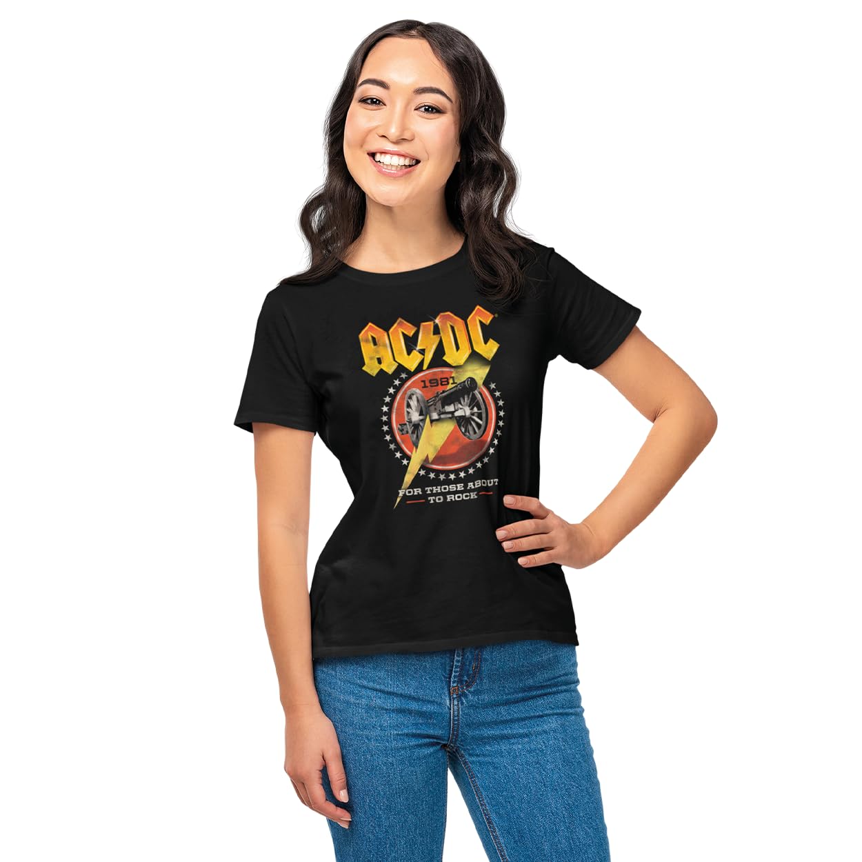 AC/DC Woacdcrts033 T-Shirt Femme (Lot de 1) - Les Beatles, Paul McCartney, John Lennon, RIngo Starr, George Harrison AC/DC Woacdcrts033 T-Shirt Femme (Lot de 1)