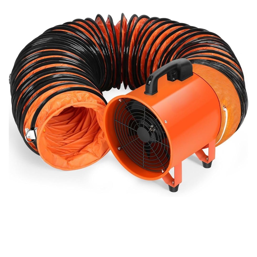 Blower Ventilation Hose Fan,12 Inches, 3200 m3/h High Velocity Portable Ventilator, Low Noise Extractor Fan Blower with 2 year warranty/ISO, CE, RoHS Certified/European Standards