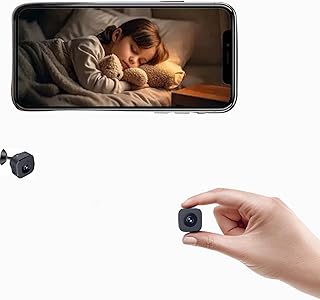 PVZLEXN Spy Camera Mini Wireless WiFi 1080P Spy Camera Invisible Micro Small Outdoor Discrete Remote Home Indoor Outdoor S…