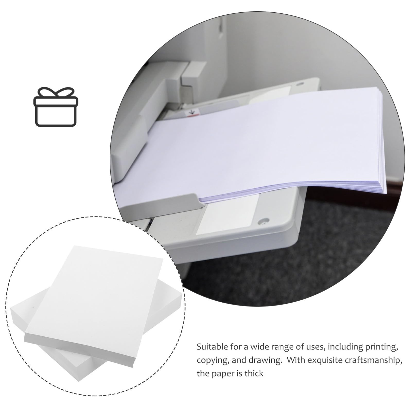 Zerodeko 500 Hojas Papel para Imprimir A5 Blanco de Doble Cara para