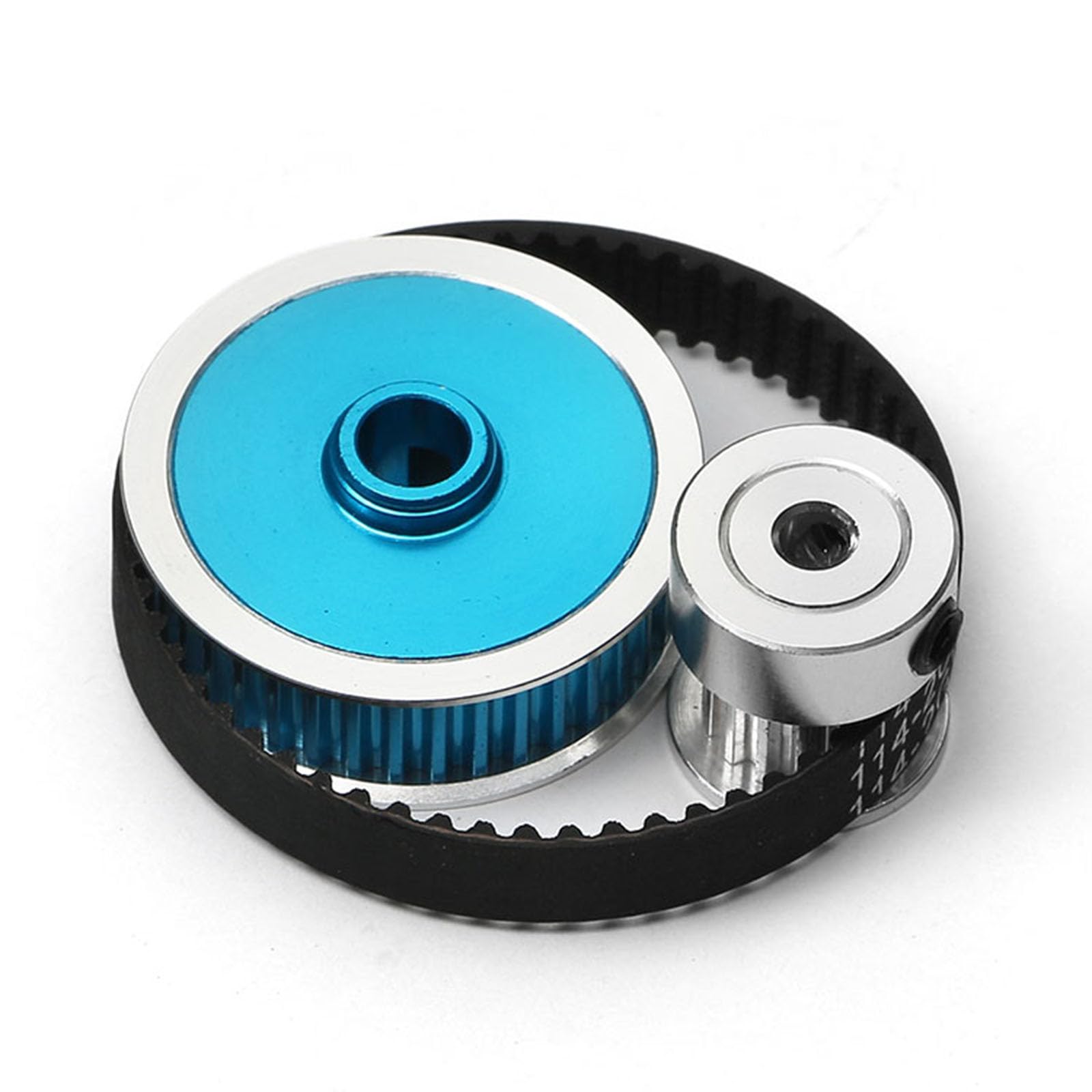 SHEAWA Gearbox Belt Drive Gear Set Accessories for Tamiya TT02 TT-02, Silver, 114.0 Millimetres