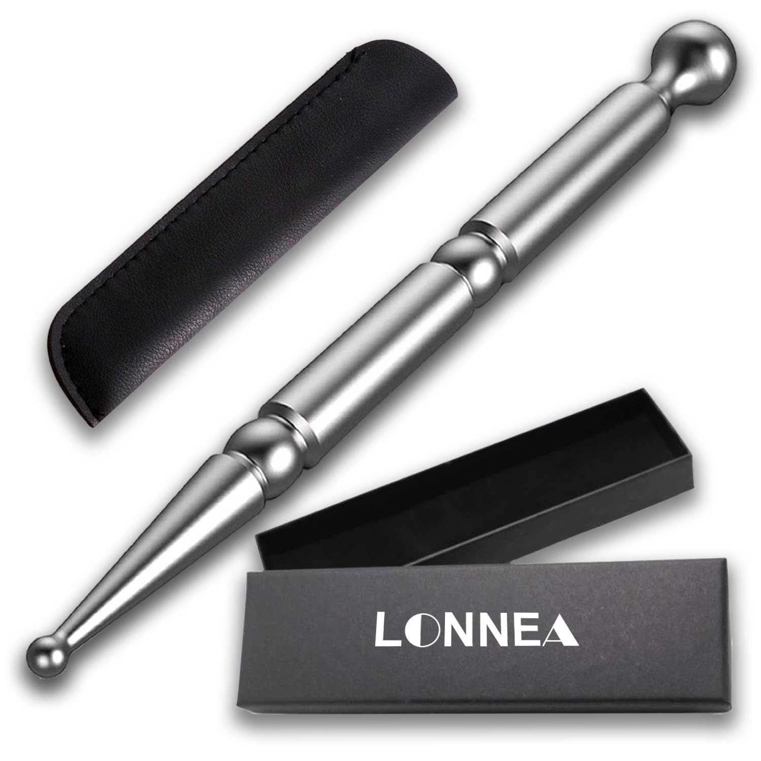 LONNEA 顔 ポインター クステンレス フェイス ツボ押し棒 ステンレス鋼…