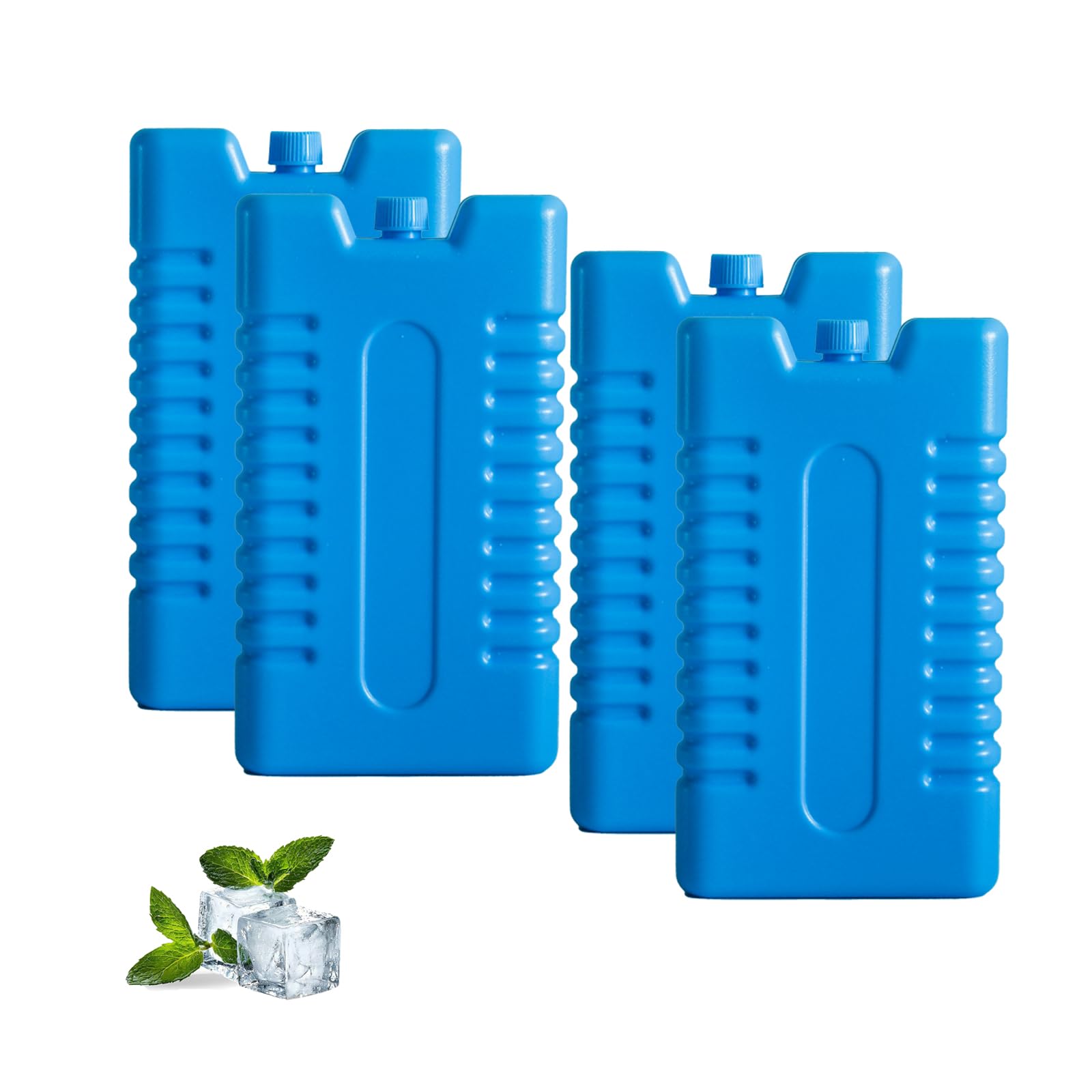 Wkłady chłodzące do torby chłodzącej - 4/6/12 sztuk po 200 ml wielokrotnego użytku, ultra cienki element chłodzący - nadają się do aktywności na świeżym powietrzu do zabrania ze sobą, aby