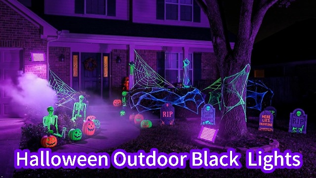 Image of 4 Pack 100W LED Black Light for Glow Party, Waterproof Blacklight Halloween