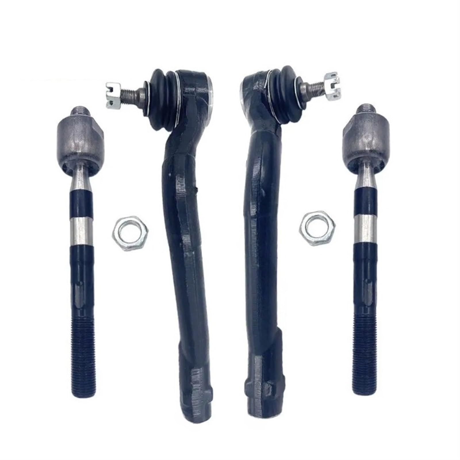 Kit de 4 piezas de extremo de barra de acoplamiento interior y exterior delantero izquierdo y derecho compatible con HYUNDAI Sonata Azera, compatible con Kia Optima Cadenza 2011-2017