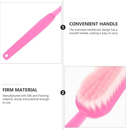 Miniatura 5 de Toyvian Cepillo de dientes gigante Prop Cepillo de dientes enorme Cepillo de dientes falso de gran tamaño Novedad Cepillo de dientes grande Juguete