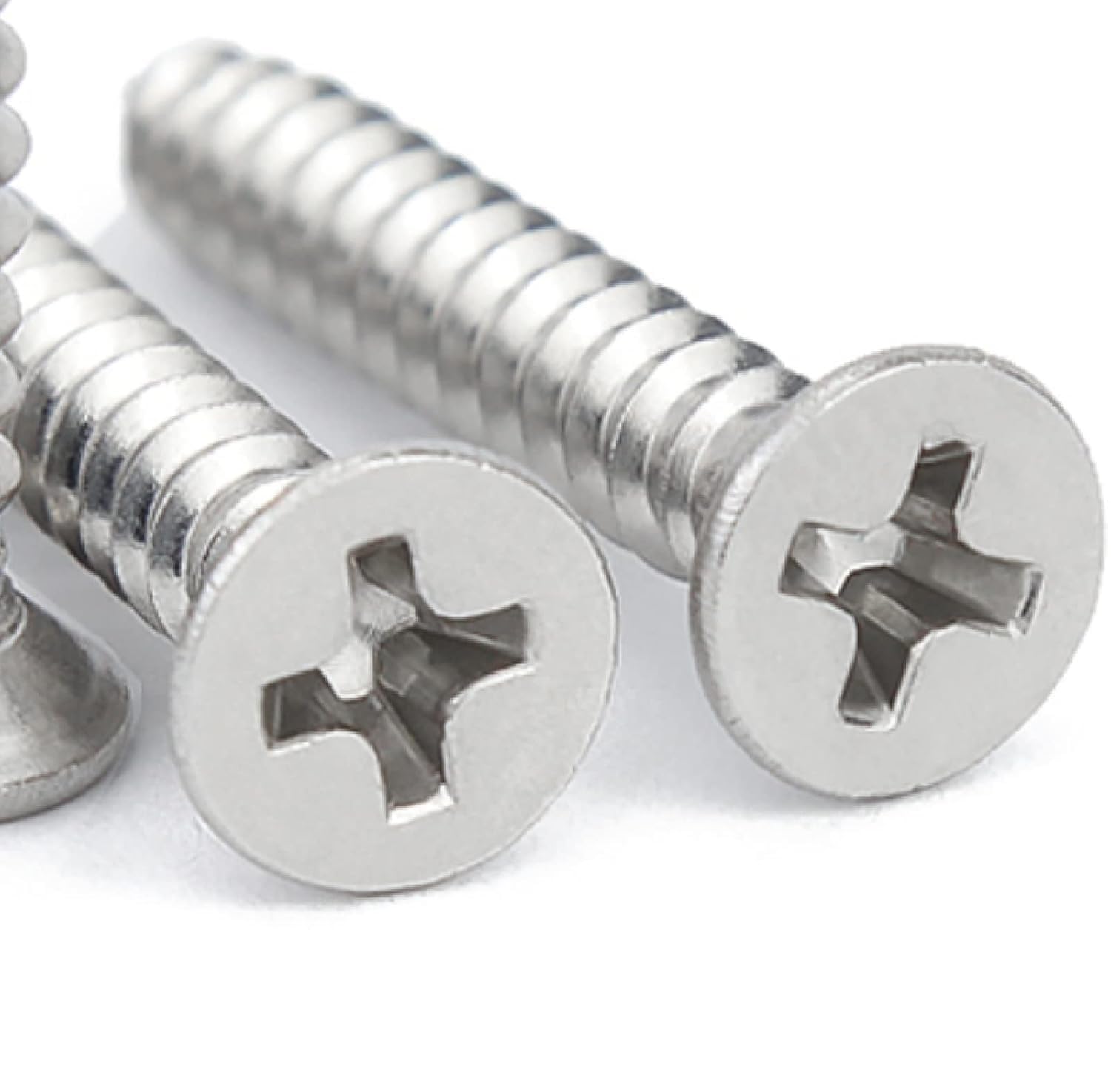 Viti autofilettanti a testa piatta Phillips, Viti autofilettanti a testa svasata in acciaio inossidabile 304, viti Phillips a testa piatta, incasso a croce standard, M4, 100 pezzi, M4*90 * 20 pezzi(M4