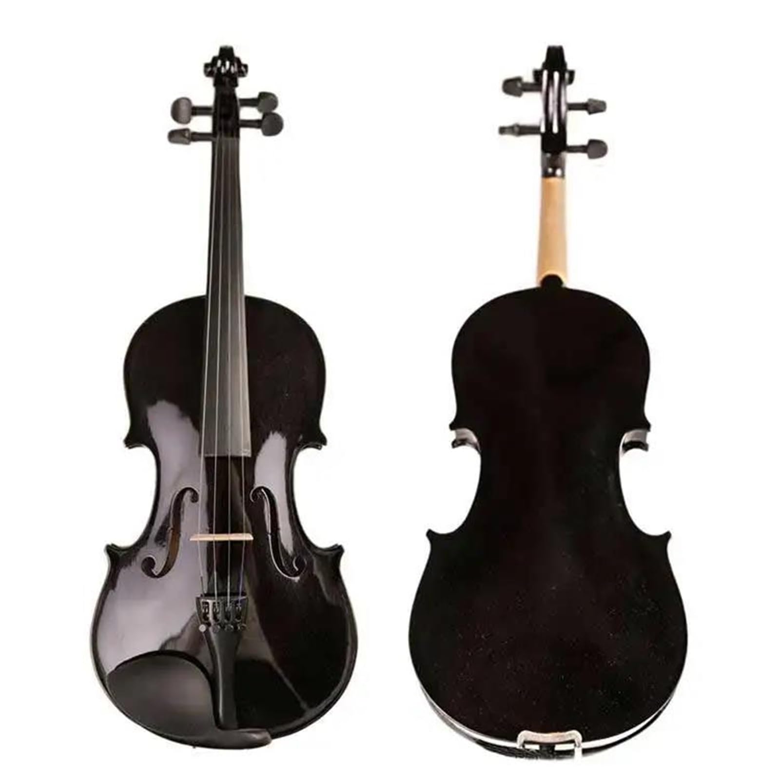 Violini Acustici Violini Acustici In Legno Massello Di Dimensioni Standard Neri(1/16)
