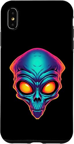 Vista 16 de iPhone 11 Pro Max Scary Alien Face UFO Alien Head Funny Alien Case