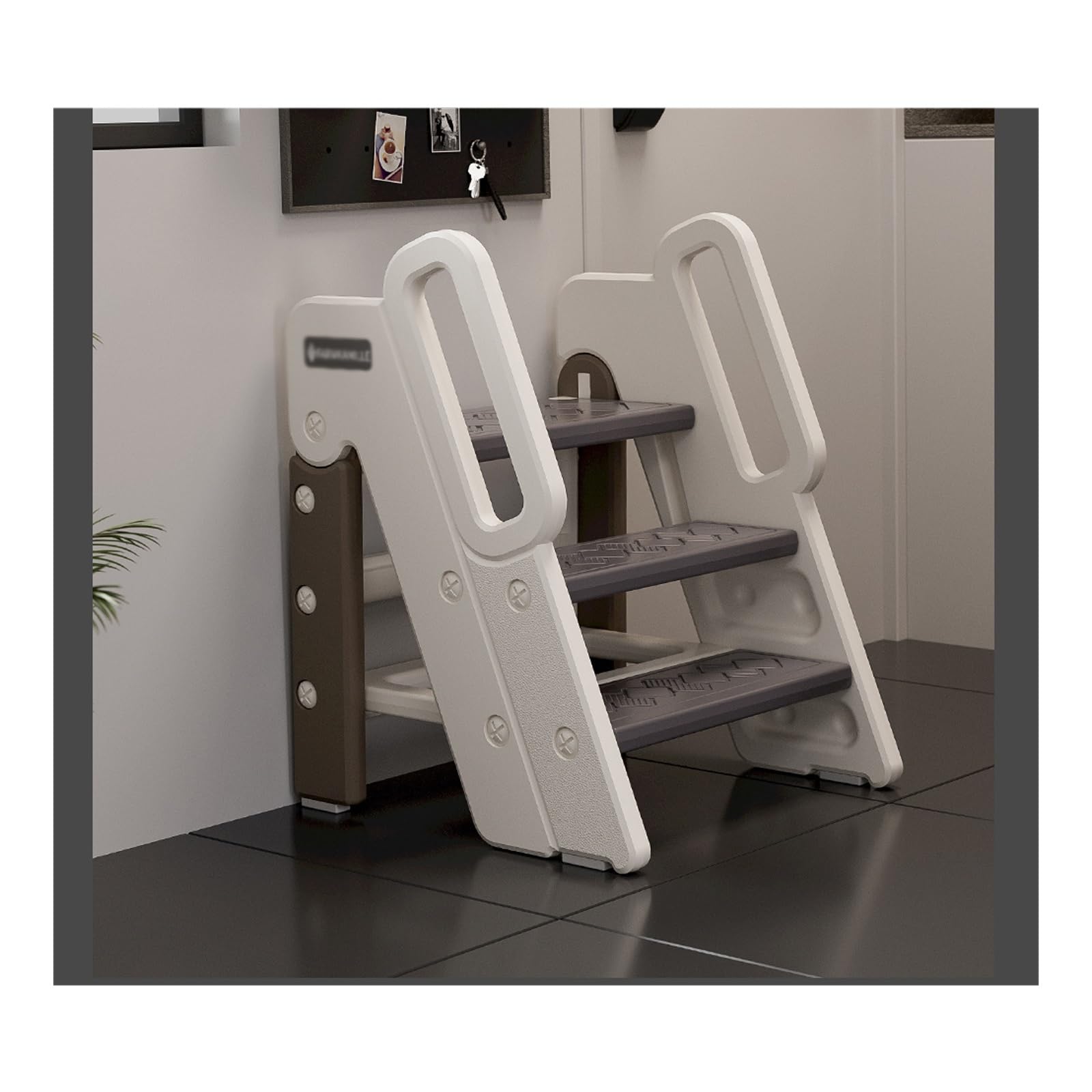 step stool, Stable Load-Bearing, Non-Slip Design, Multi-Functional, Suitable for Multiple Scenarios(Gray)