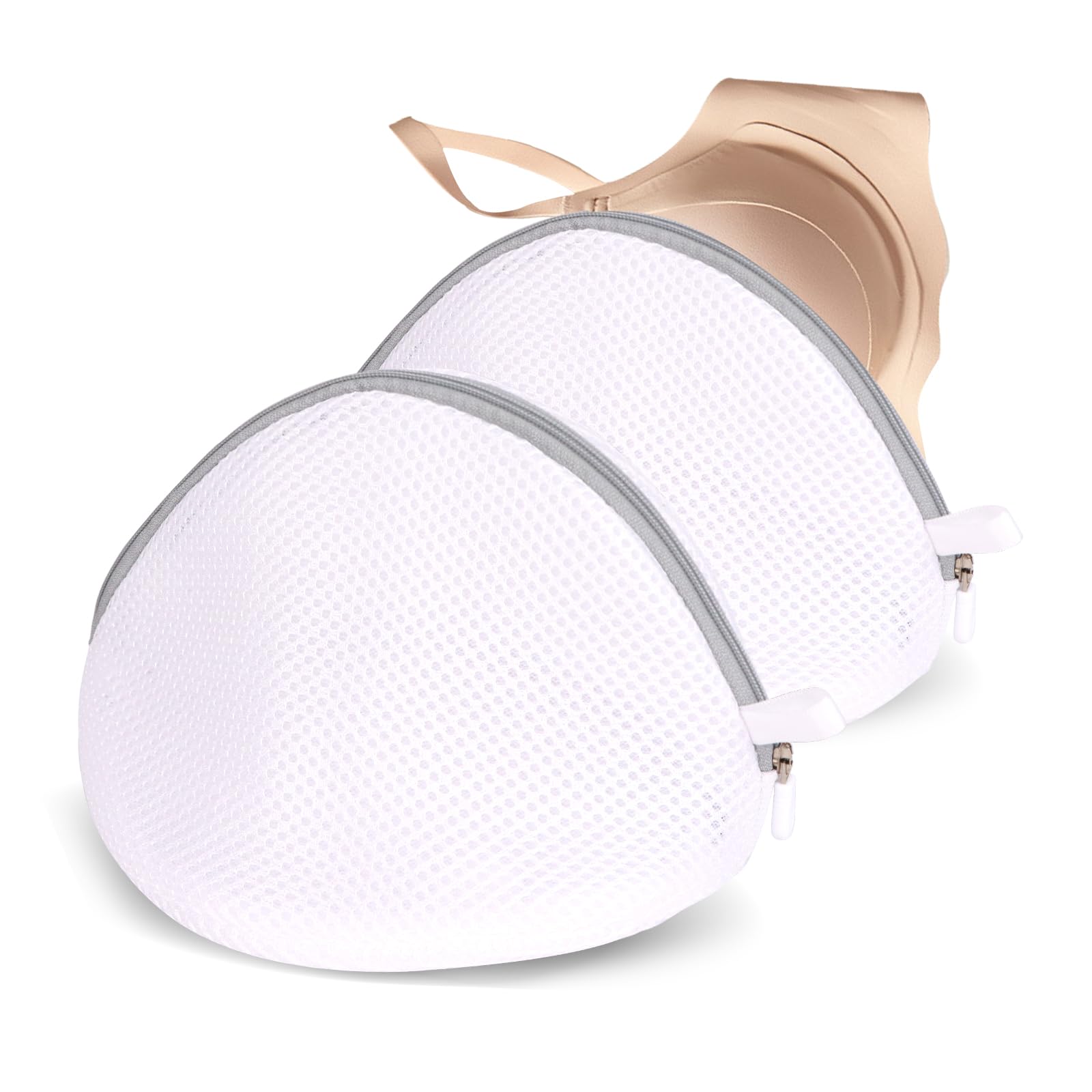 Iridsmole 2pcs Bra Bags for Washing Machine, Reusable Bra Laundry Bag, Bra Washing Machine Bag, Mesh Wash Bags for Bras, Bra Washing Machine Wash Bags, Protective Washing Bag for Bra, Underwear