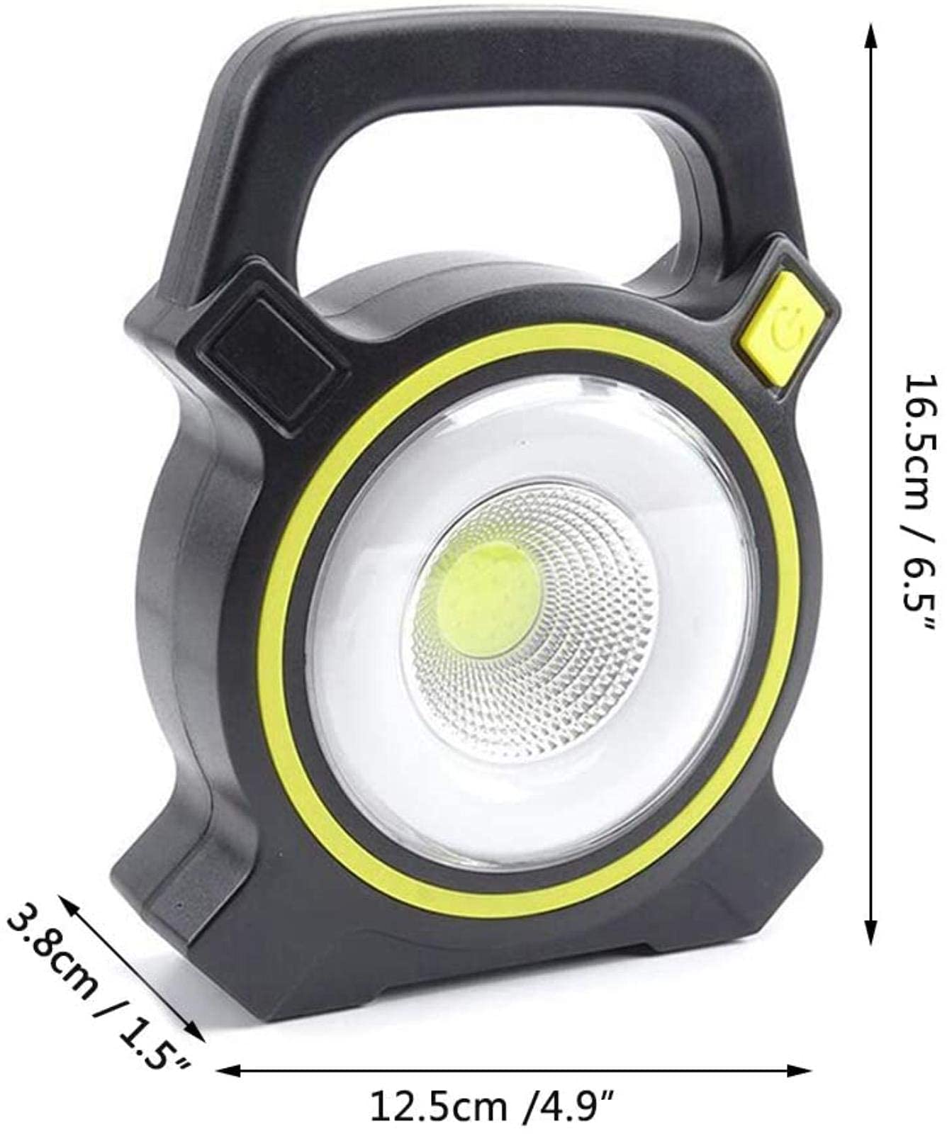 Luce da lavoro a LED ricaricabile da 30 W, proiettore portatile con 2 modalità dimmerabili, impermeabile IP65, luce esterna per campeggio, pesca, viaggi in auto, ricaricabile a energia solare