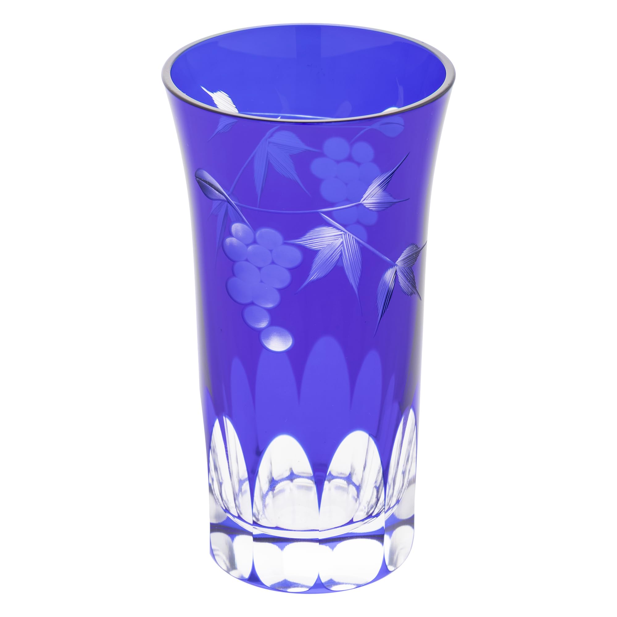 Tajima Glass Edo Kiriko TG98-05-1B Beer Glass, Diameter Approx. 2.2 x Height 3.9 inches (5.5 x 10 cm), Capacity Approx. 4.2 fl oz (120 ml), Grape Cream, Lapis Gift, Present, Celebration, Made in Japan