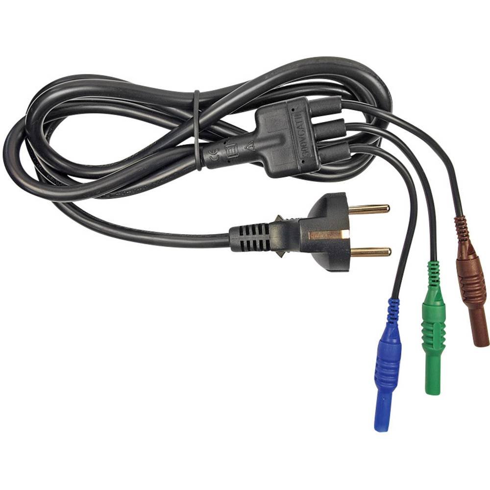 KIT puntali di sicurezza Spina schuko - Spina 4 mm 1.50 m Blu, Verde, Marrone Cliff CIH29950