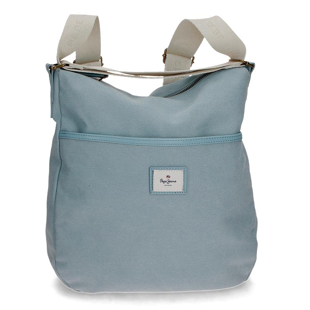 Pepe Jeans Cora Bolso Mochila Azul 35x34x8 cms Algodón