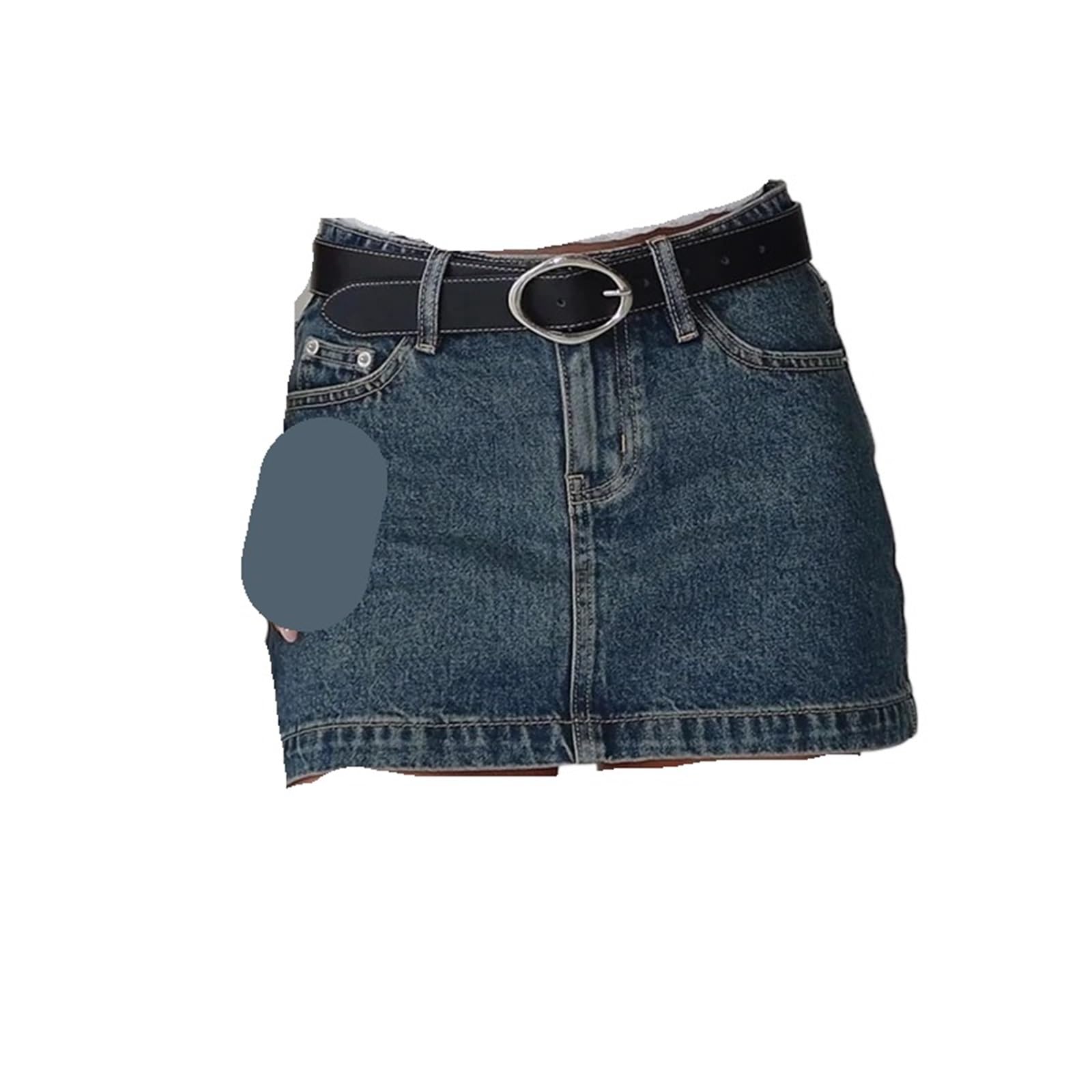 Minigonna in Denim Vintage, gonne a Tubino lavate retrò per L'uso Quotidiano E per I Viaggi